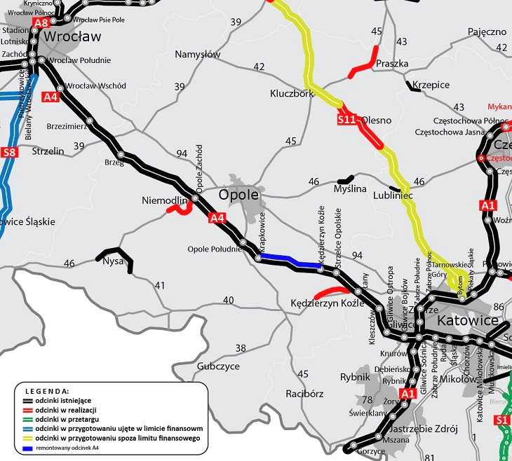 Remont autostrady A4. Źródło: GDDKiA